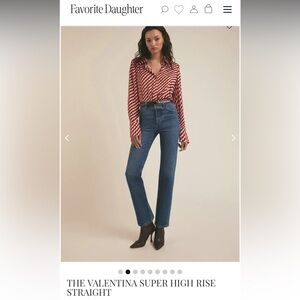 Favorite Daughter Valentina Super High Rise Straight Jean